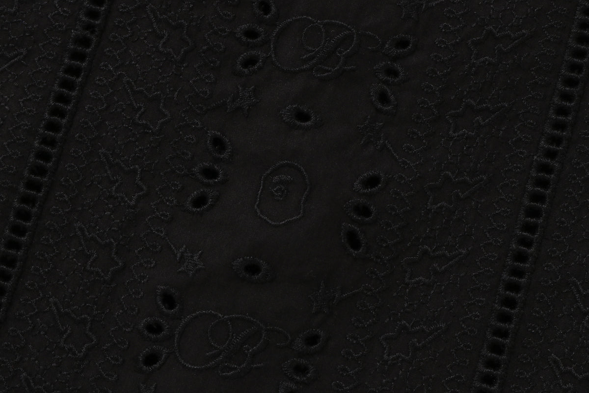 EMBROIDERY OPEN COLLAR SS SHIRT MENS