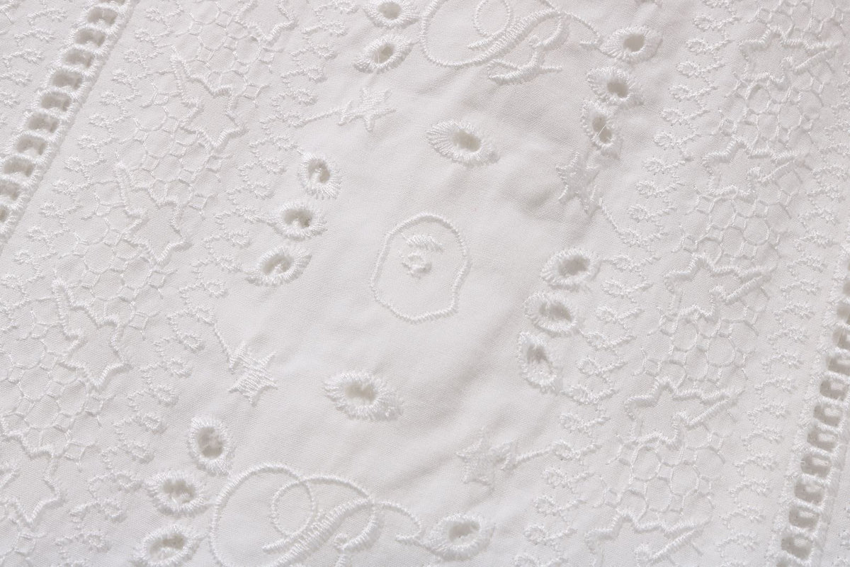 EMBROIDERY OPEN COLLAR SS SHIRT MENS