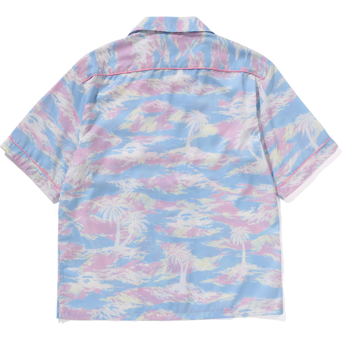 PALM TREE CAMO OPEN COLLAR SHIRT LADIES