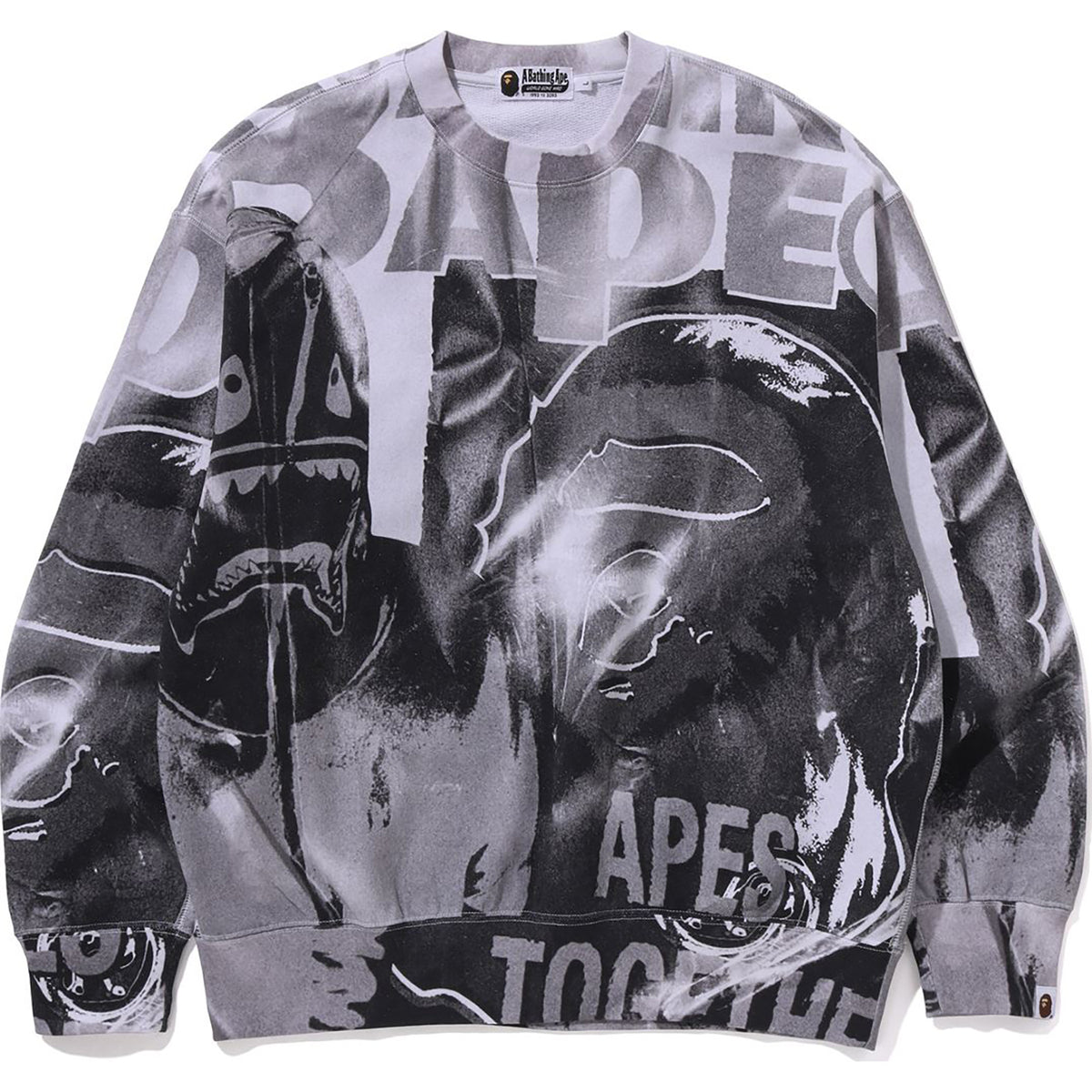 OVERPRINT RELAX FIT CREWNECK SWEATSHIRT MENS