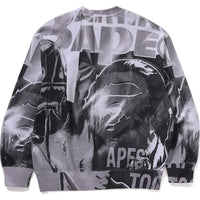OVERPRINT RELAX FIT CREWNECK SWEATSHIRT MENS