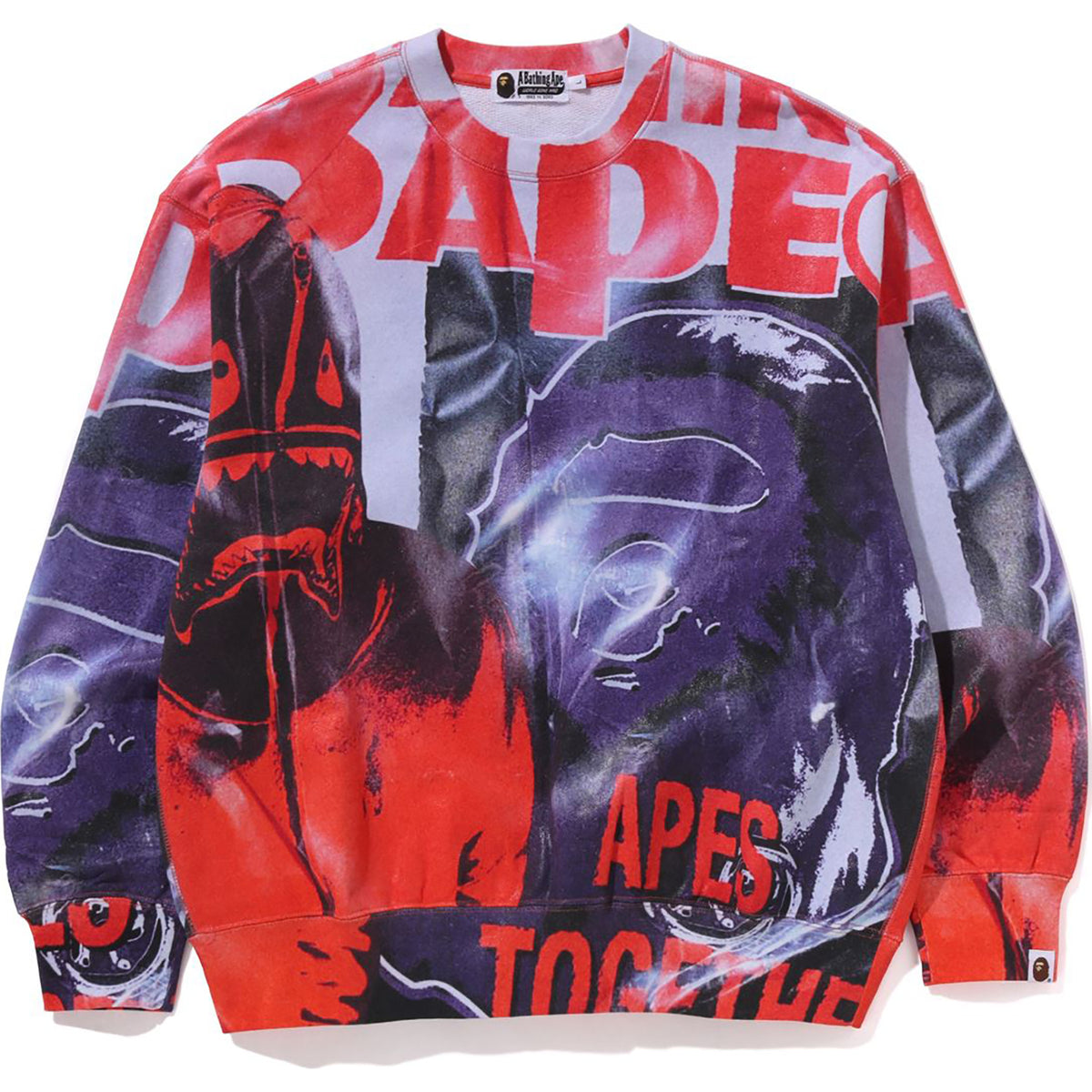 OVERPRINT RELAX FIT CREWNECK SWEATSHIRT MENS