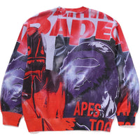 OVERPRINT RELAX FIT CREWNECK SWEATSHIRT MENS