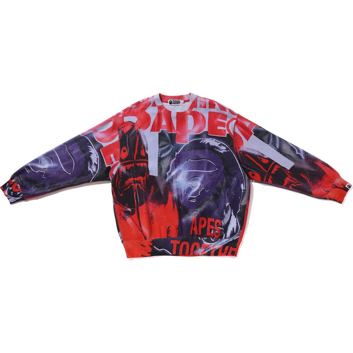 OVERPRINT RELAX FIT CREWNECK SWEATSHIRT MENS