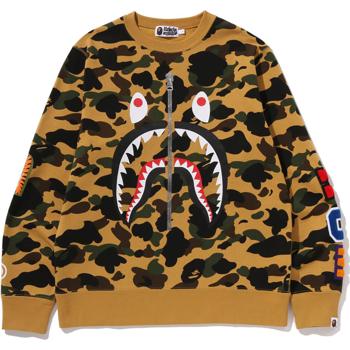 1ST CAMO SHARK CREWNECK SWEATSHIRT MENS