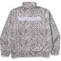 WILD LEOPARD PATTERN RELAXED FIT HALF ZIP SWEATSHIRT MENS