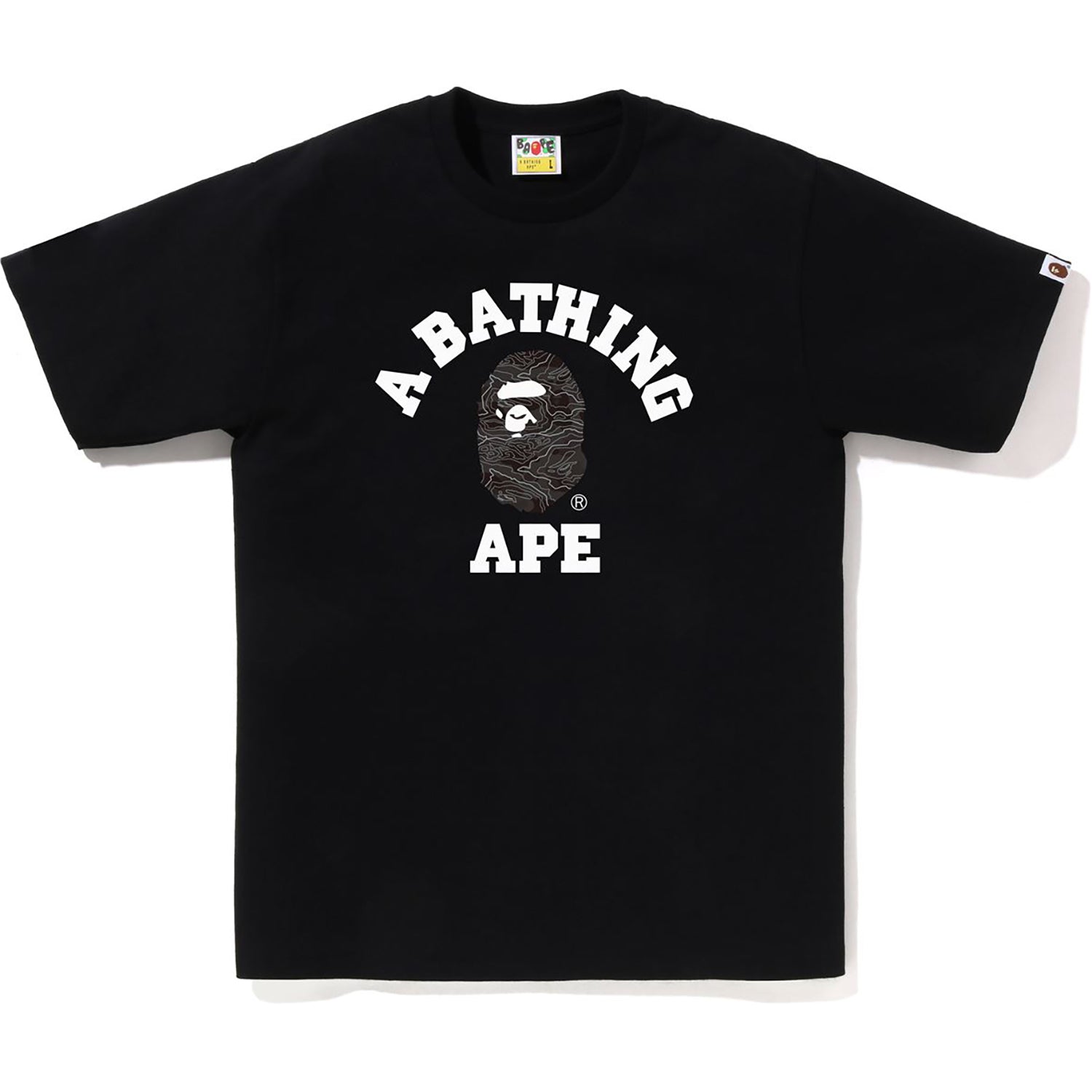 【A BATHING APE】 BAPE College L/S T-Shirt Black A BATHING APE® College Relaxed Fit Ls Tee | Bape official