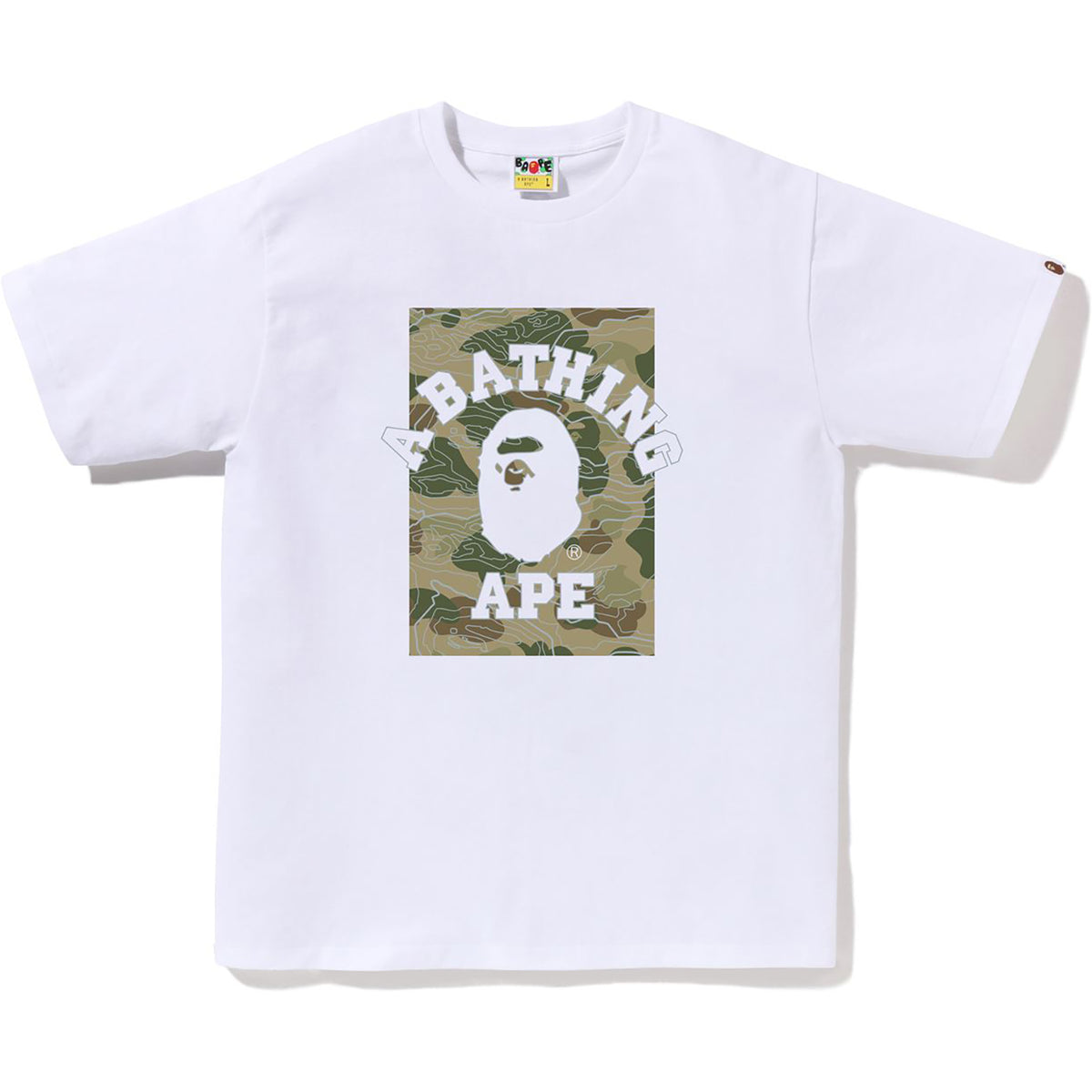 LAYERED LINE CAMO ON COLLEGE TEE MENS