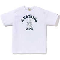 BLEACHED BAPE CHECK COLLEGE TEE MENS