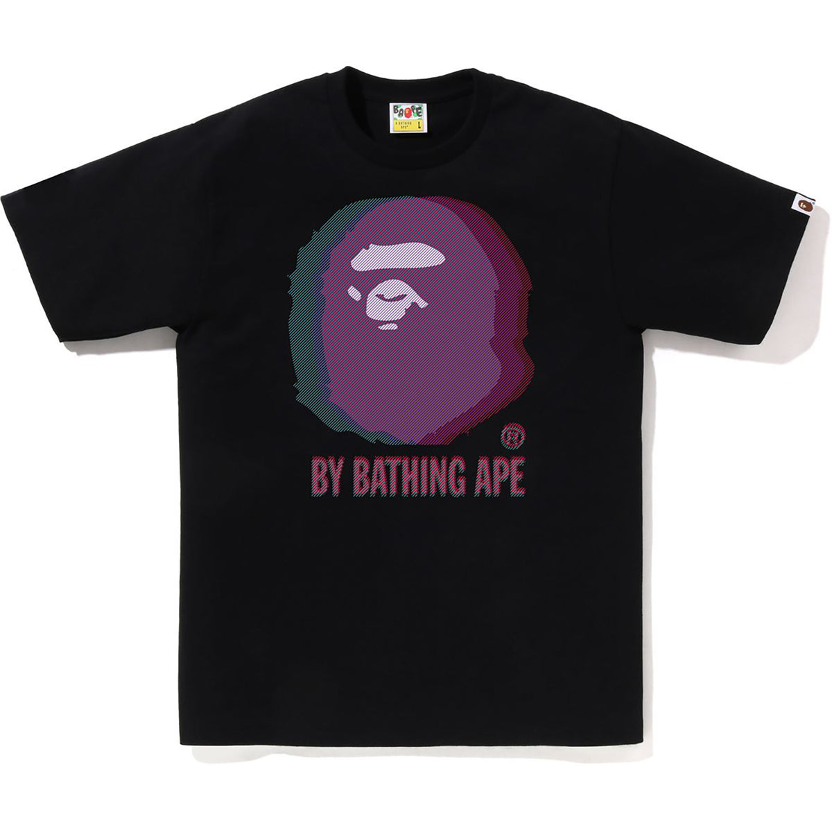 BAPE MENS GLITCH ART BY A BATHING APE T-SHIRT