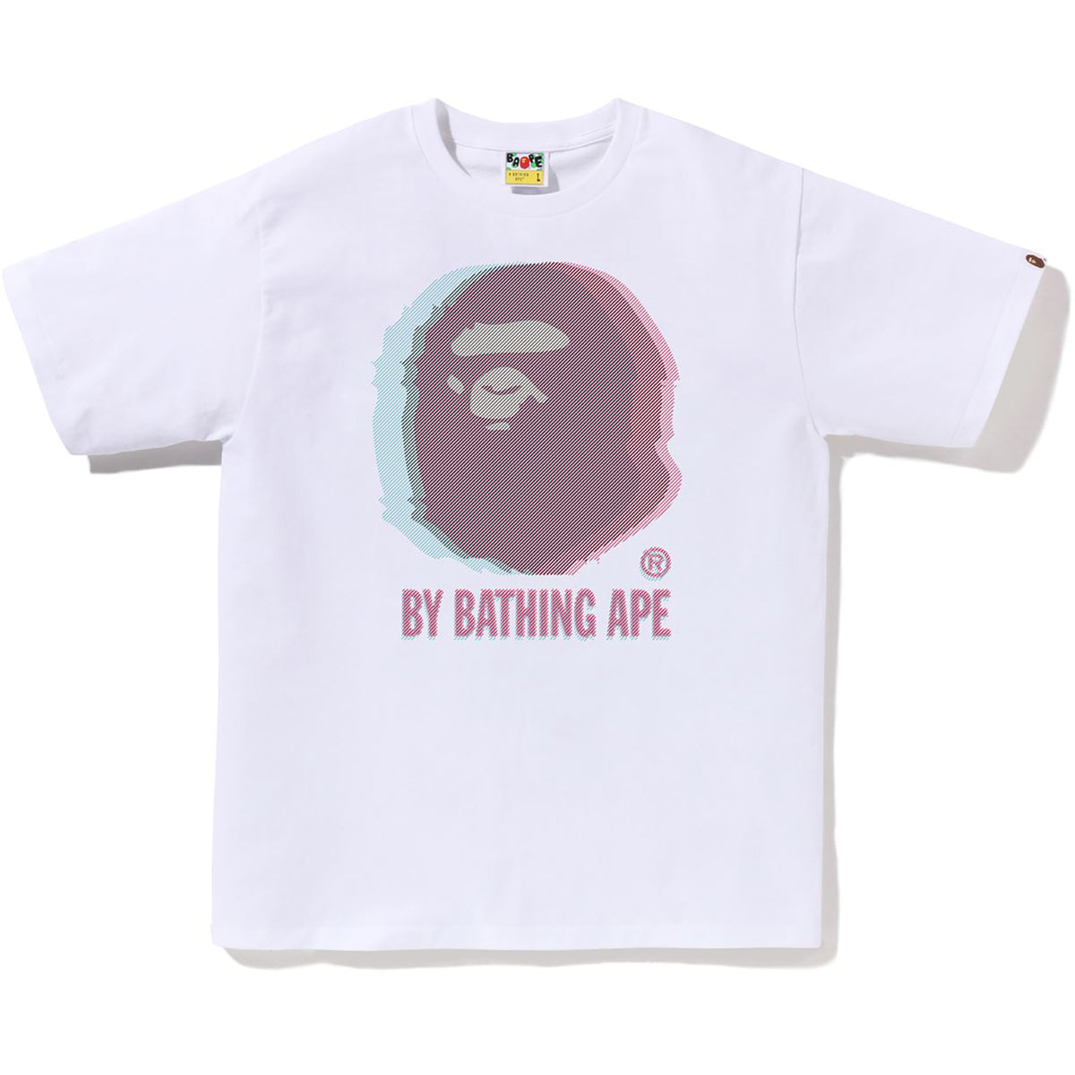 BAPE MENS GLITCH ART BY A BATHING APE T-SHIRT