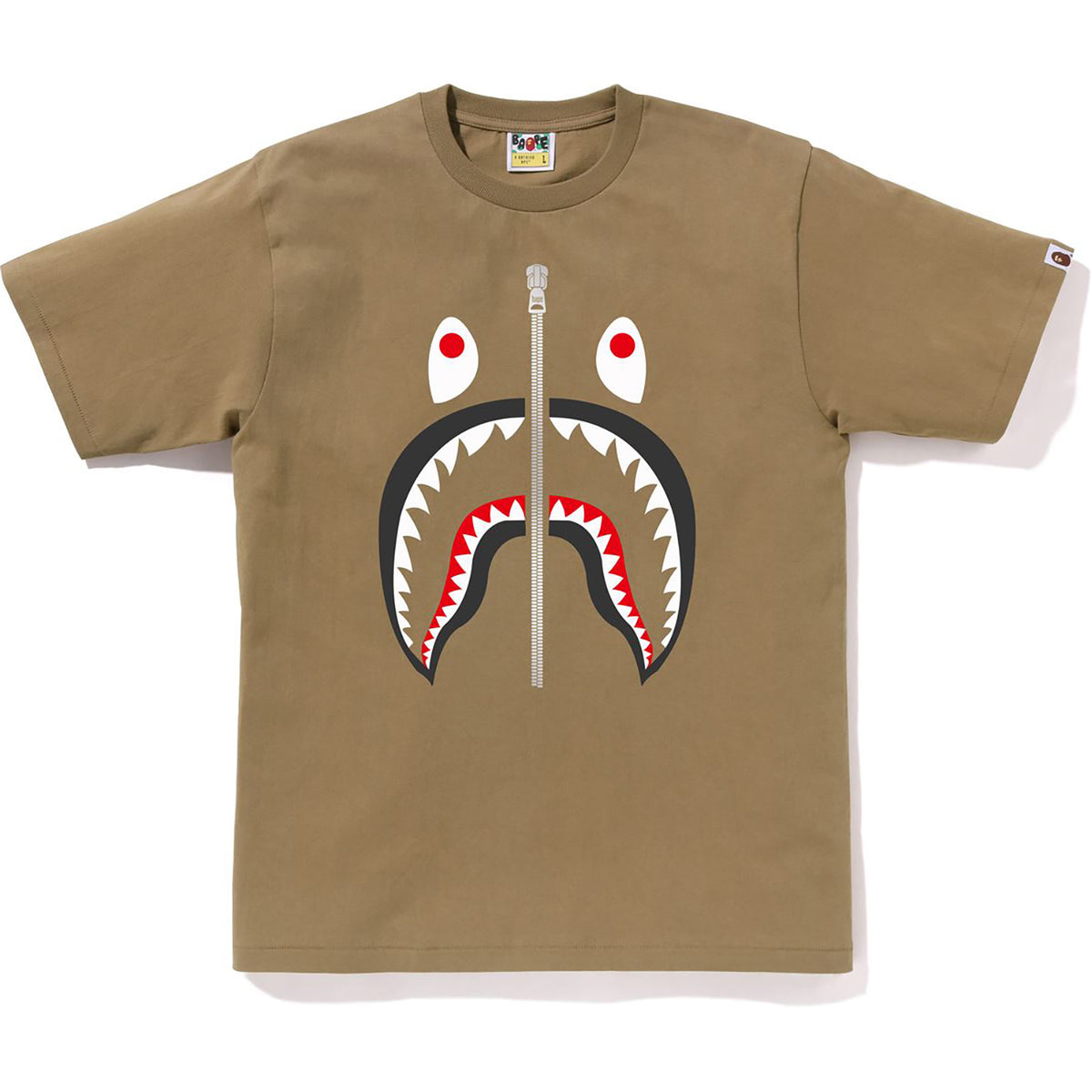 BAPE MENS COTTON SHARK HEAD T-SHIRT