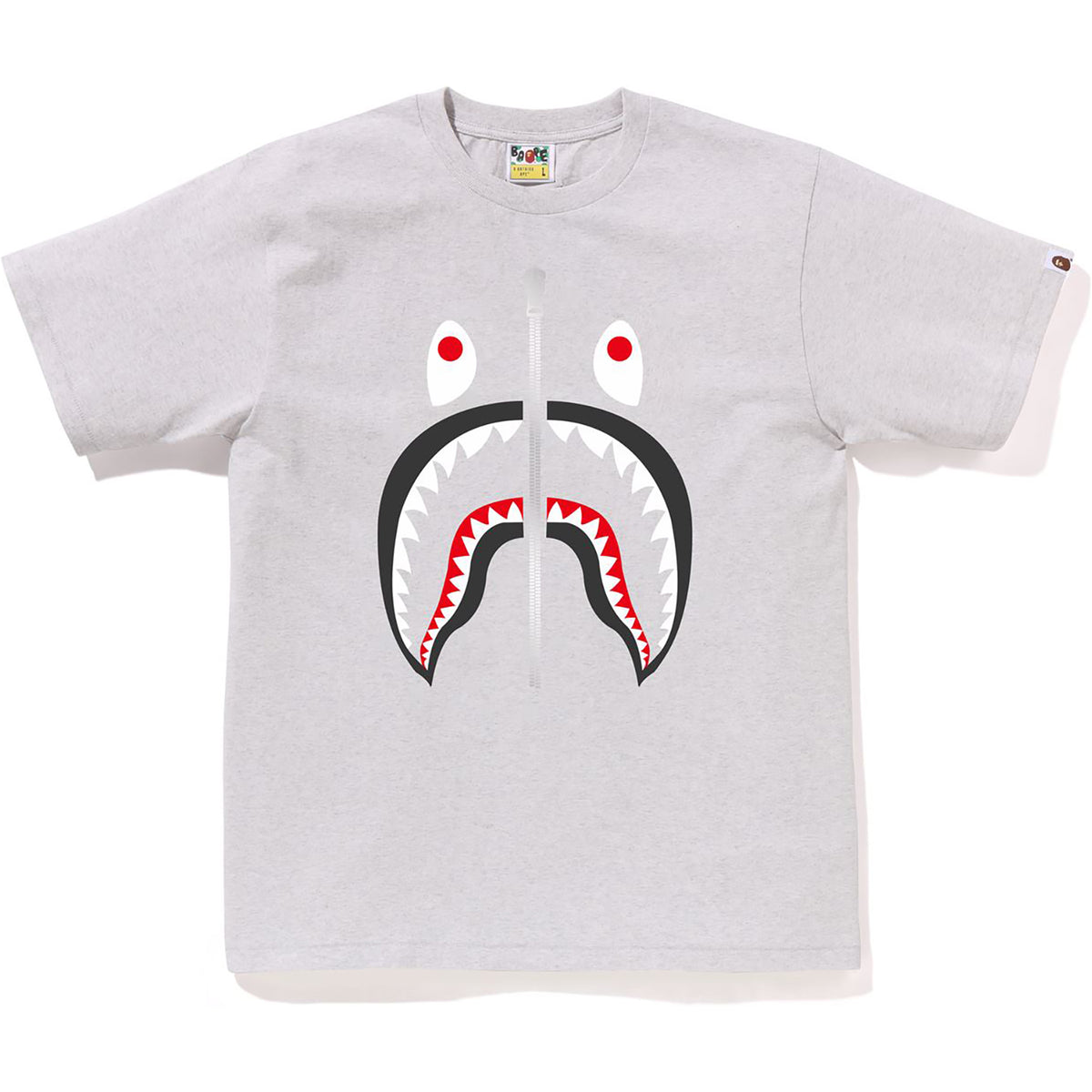 BAPE MENS COTTON SHARK HEAD T-SHIRT