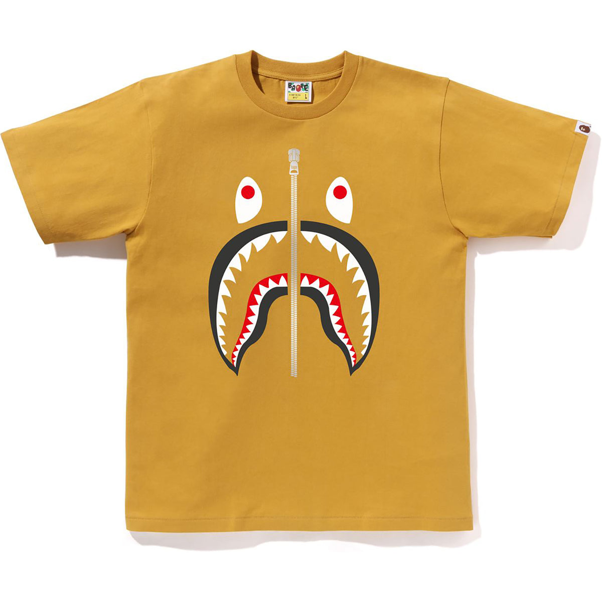 BAPE MENS COTTON SHARK HEAD T-SHIRT