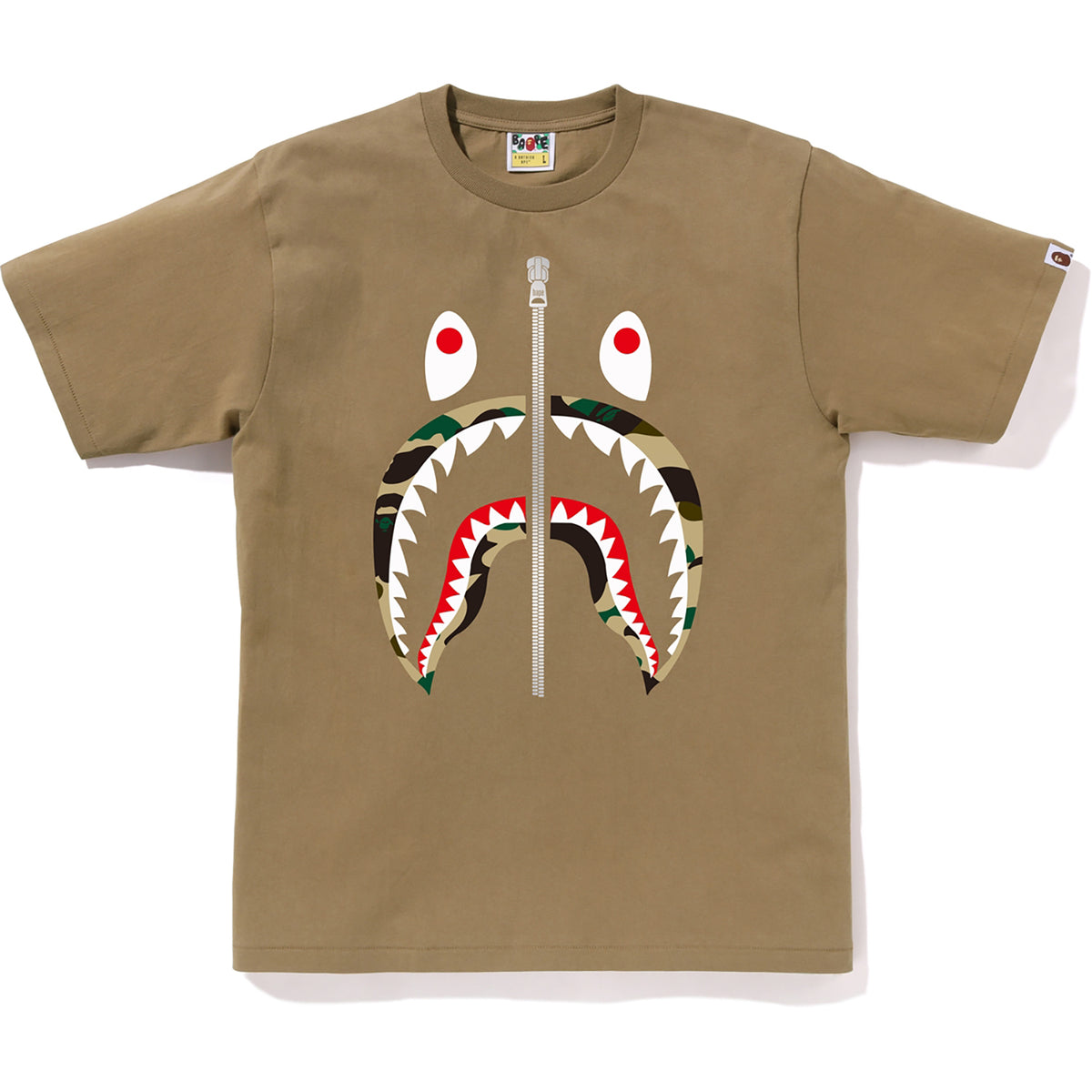 BAPE MENS 1ST CAMO SHARK T-SHIRT