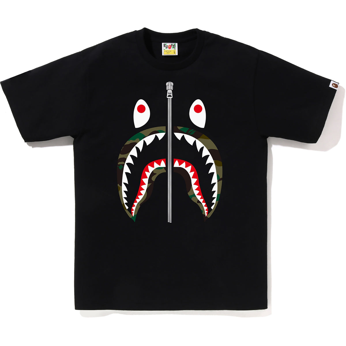 BAPE MENS 1ST CAMO SHARK T-SHIRT
