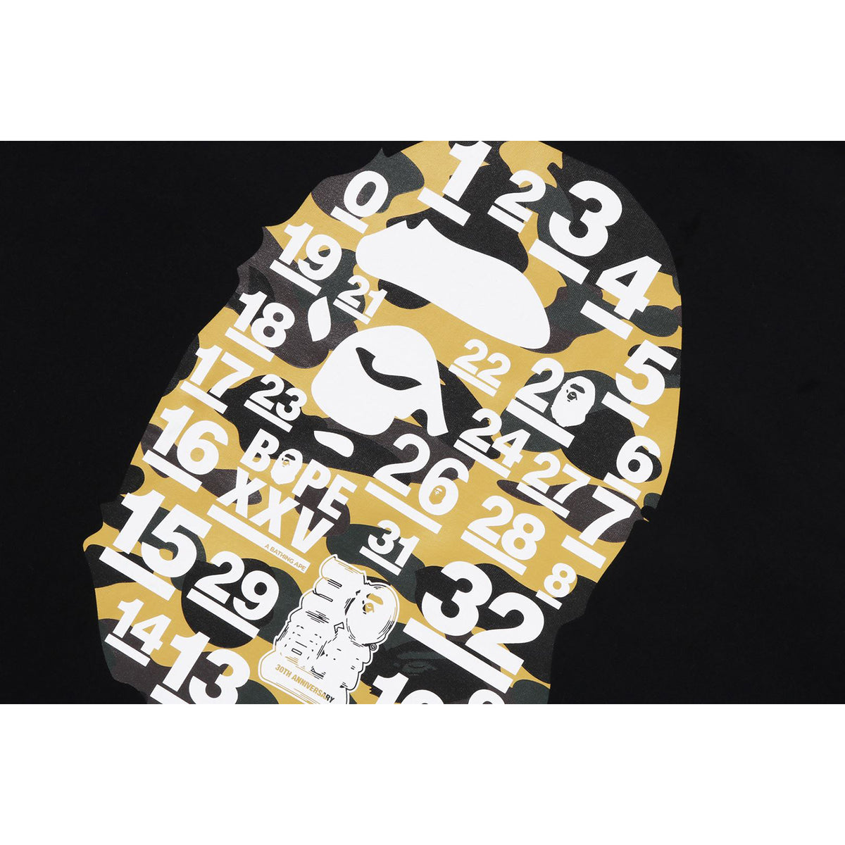 A BATHING APE 32ND ANNIV. 1ST CAMO BIG APE HEAD TEE MENS