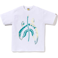 BAPE MENS TIE DYE TWIST SHARK HEAD T-SHIRT