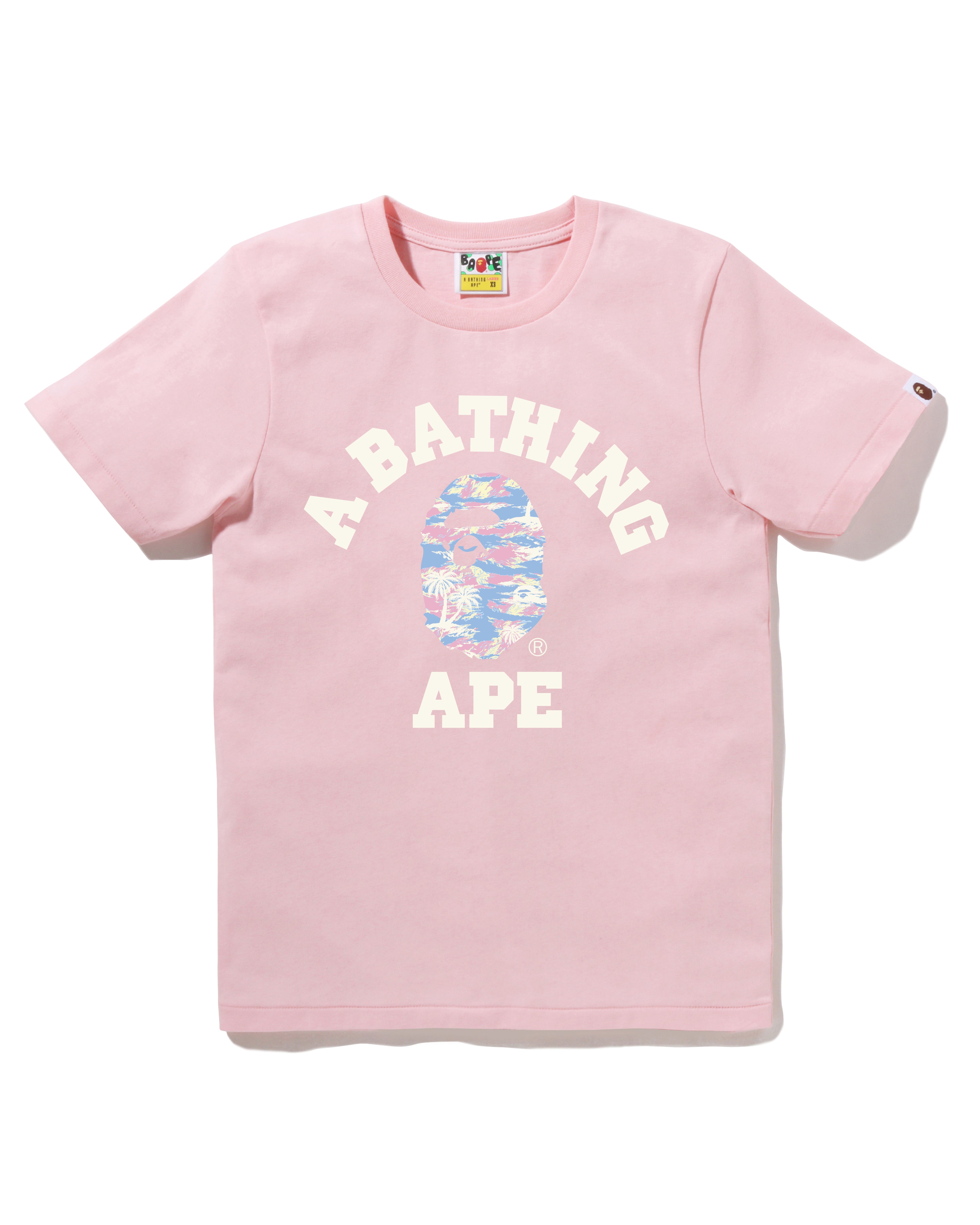 PALM TREE CAMO COLLEGE TEE LADIES – us.bape.com