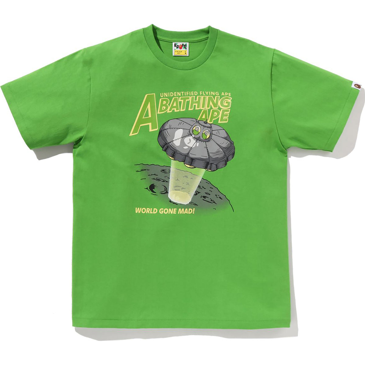 APE HEAD UFO ON MOON TEE MENS