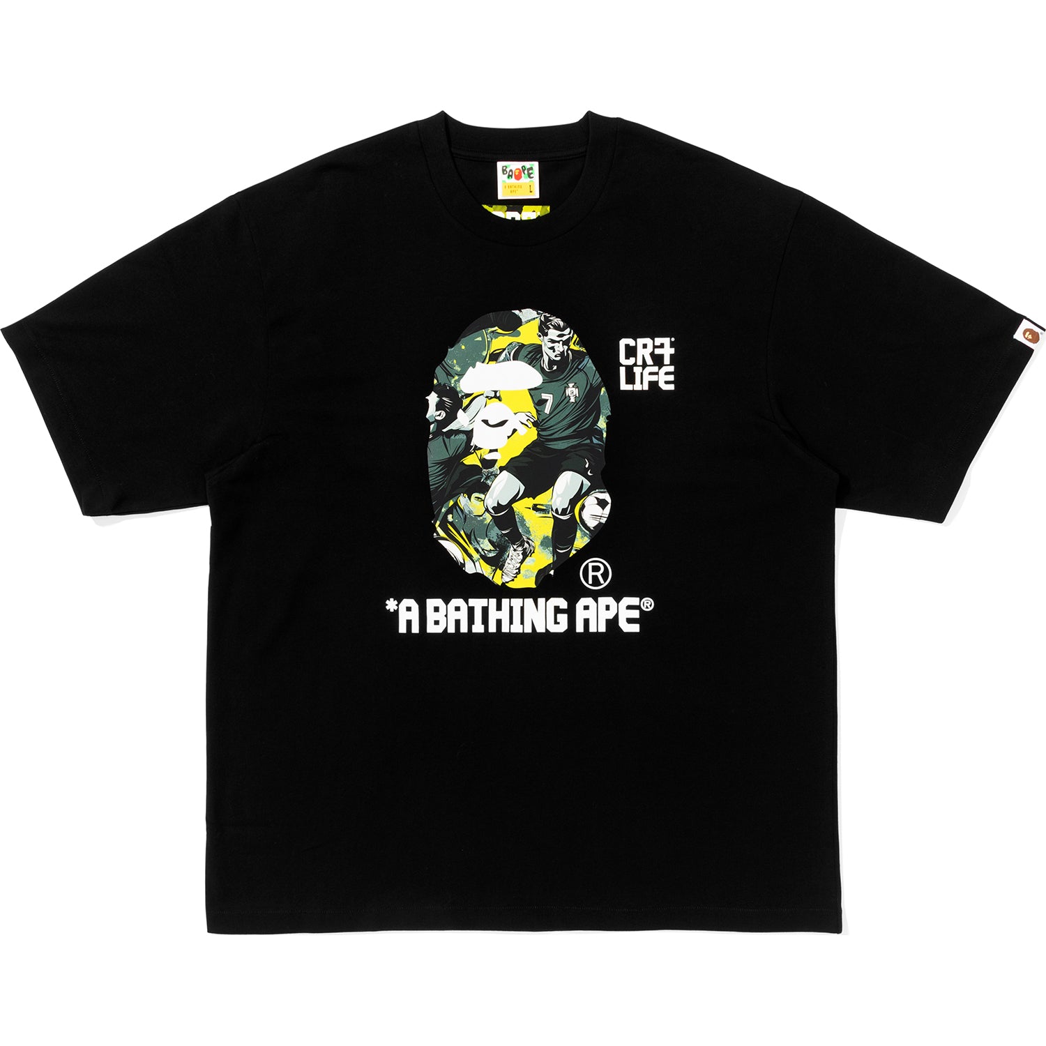 極少 即発送 BAPE CR7 LIFE MULTI LOGO JERSEY 黒 極少 即発送 BAPE CR7 LIFE MULTI LOGO JERSEY 黒