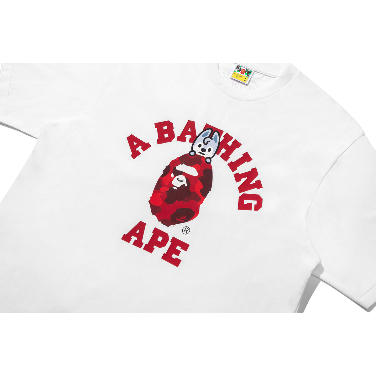 BAPE X STRAY KIDS WOLF CHAN COLLEGE TEE MENS