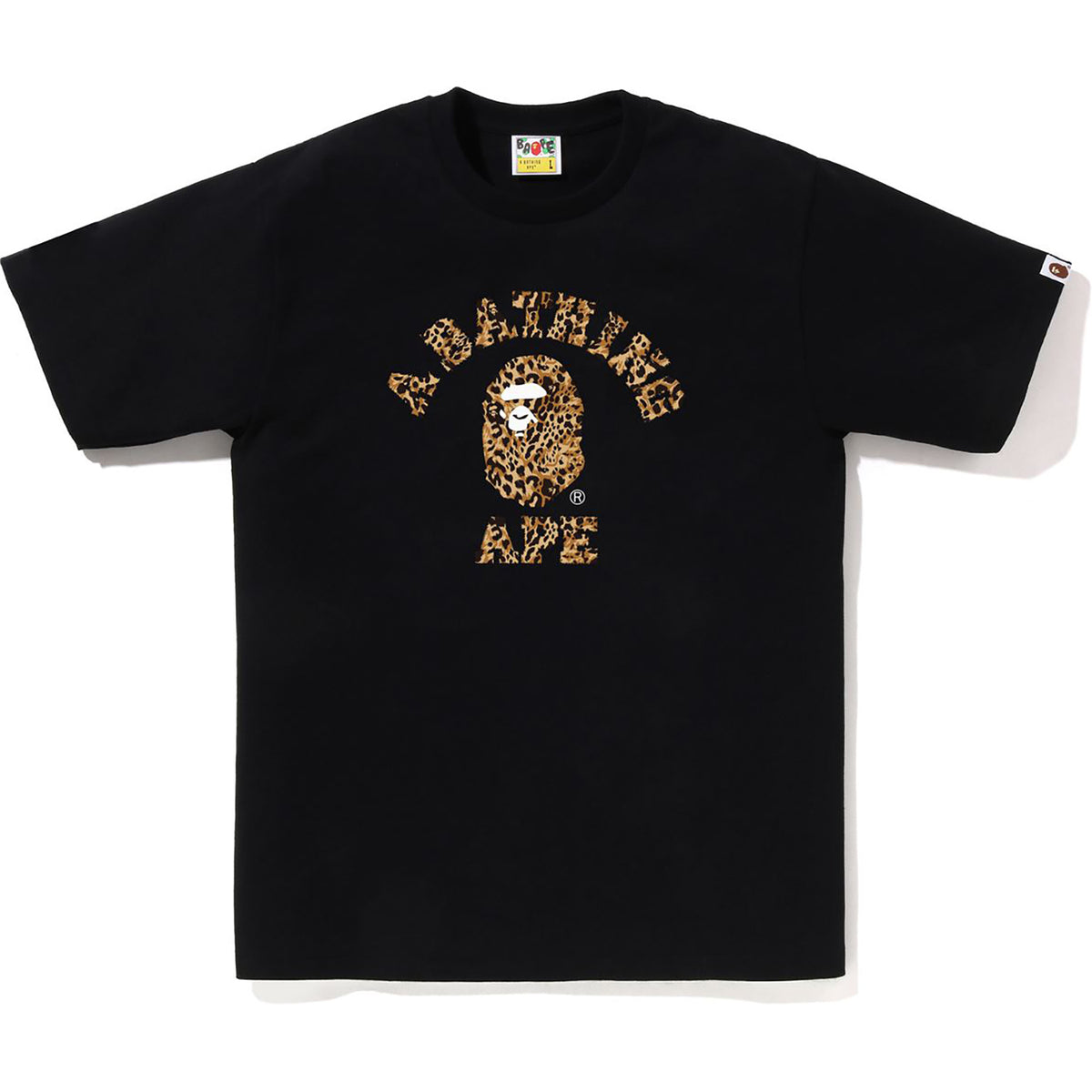 WILD LEOPARD PATTERN COLLEGE TEE MENS