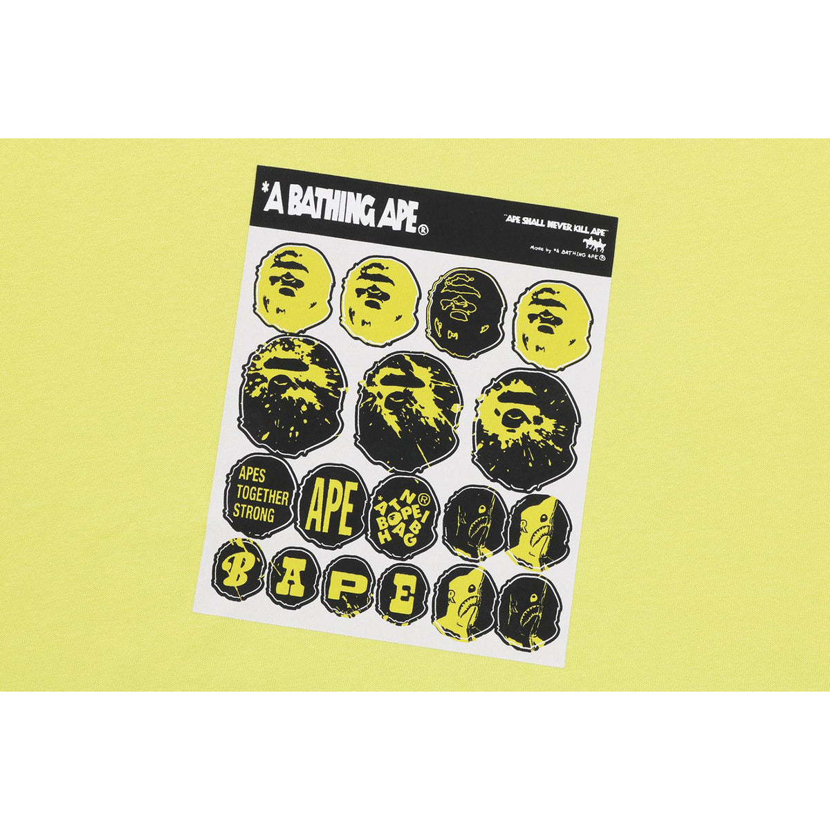 BAPE STICKER GRAPHIC RELAXED FIT TEE MENS