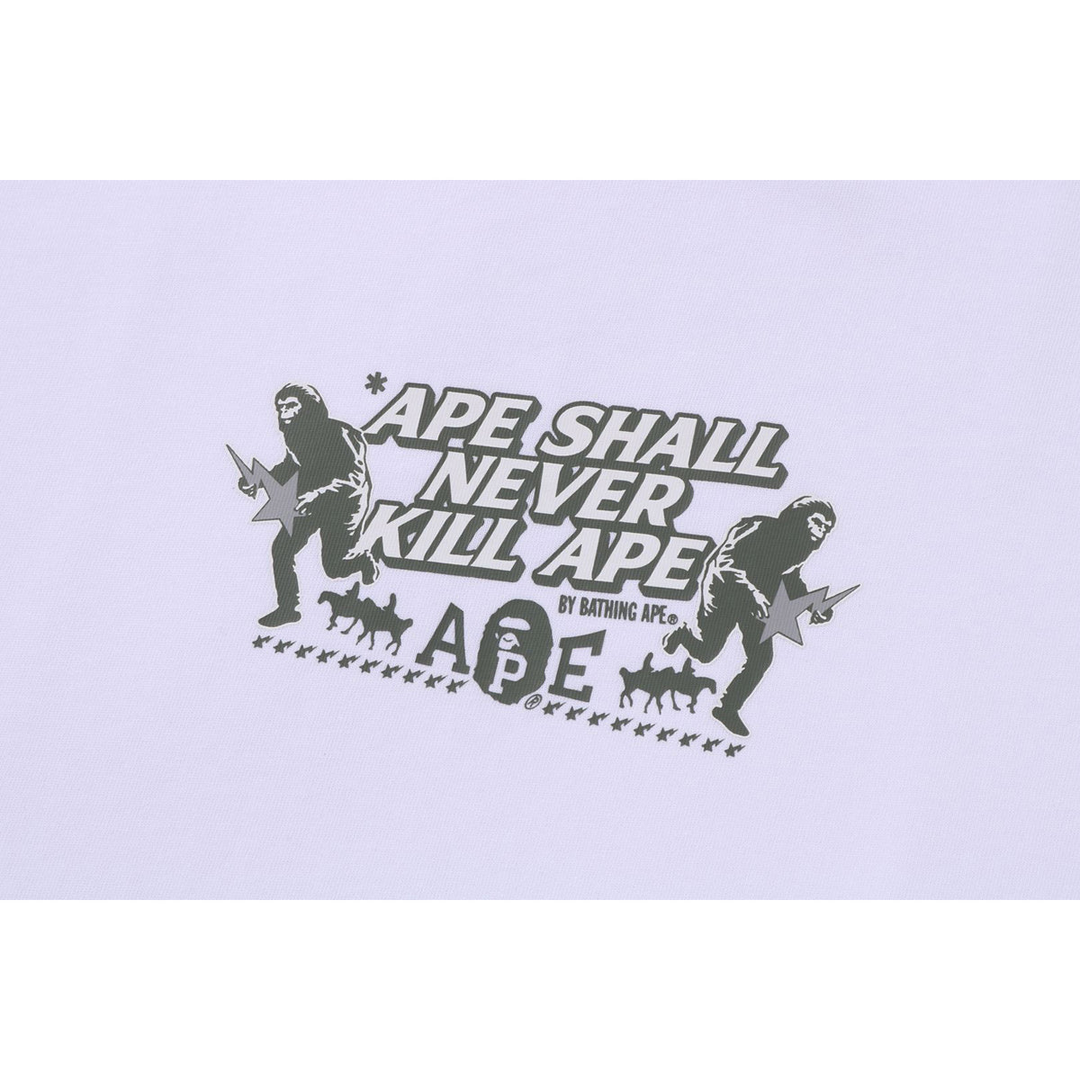 BAPE SLOGAN RELAXED FIT TEE MENS