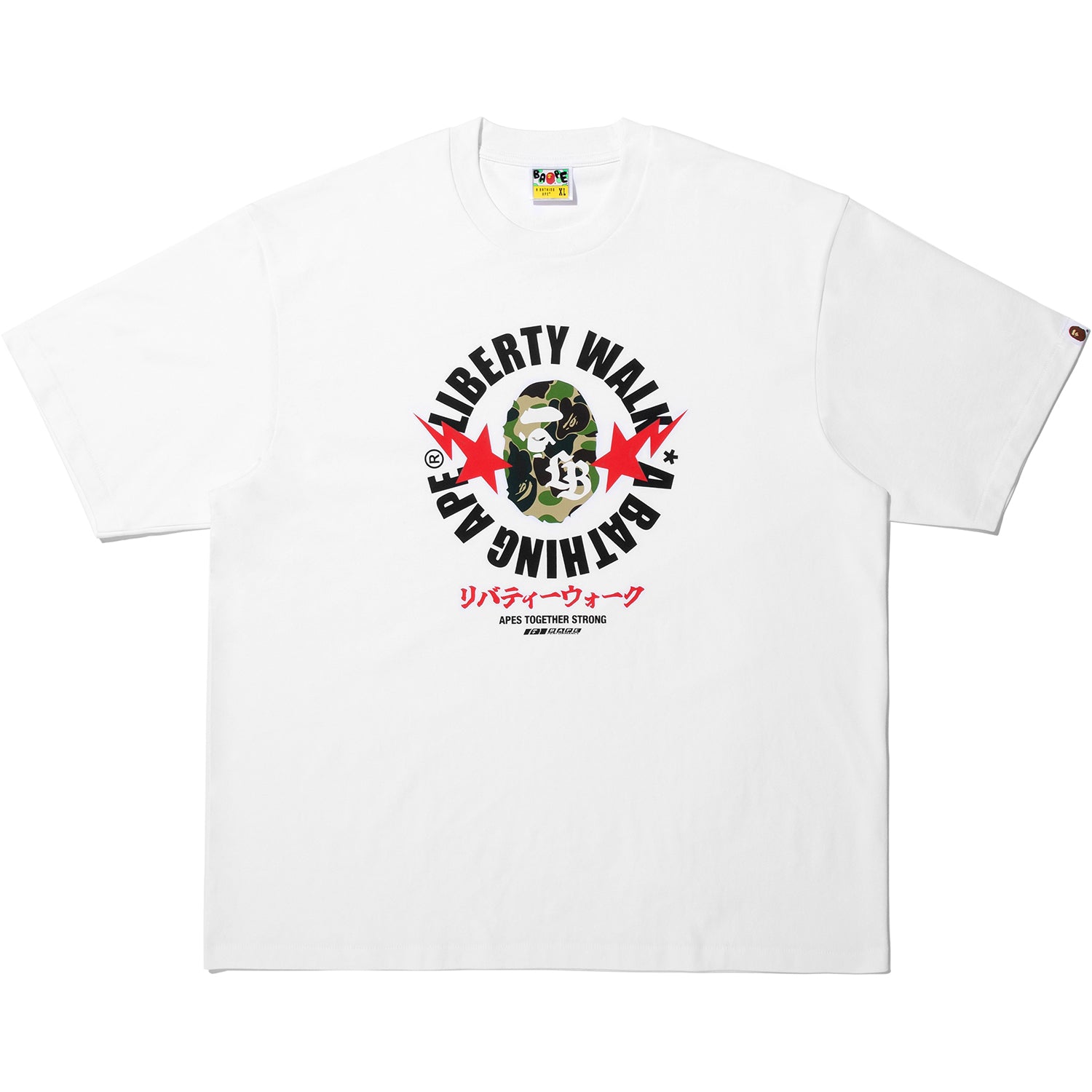 BAPE X LIBERTY WALK ABC CAMO APE HEAD RELAXED FIT TEE MENS – us