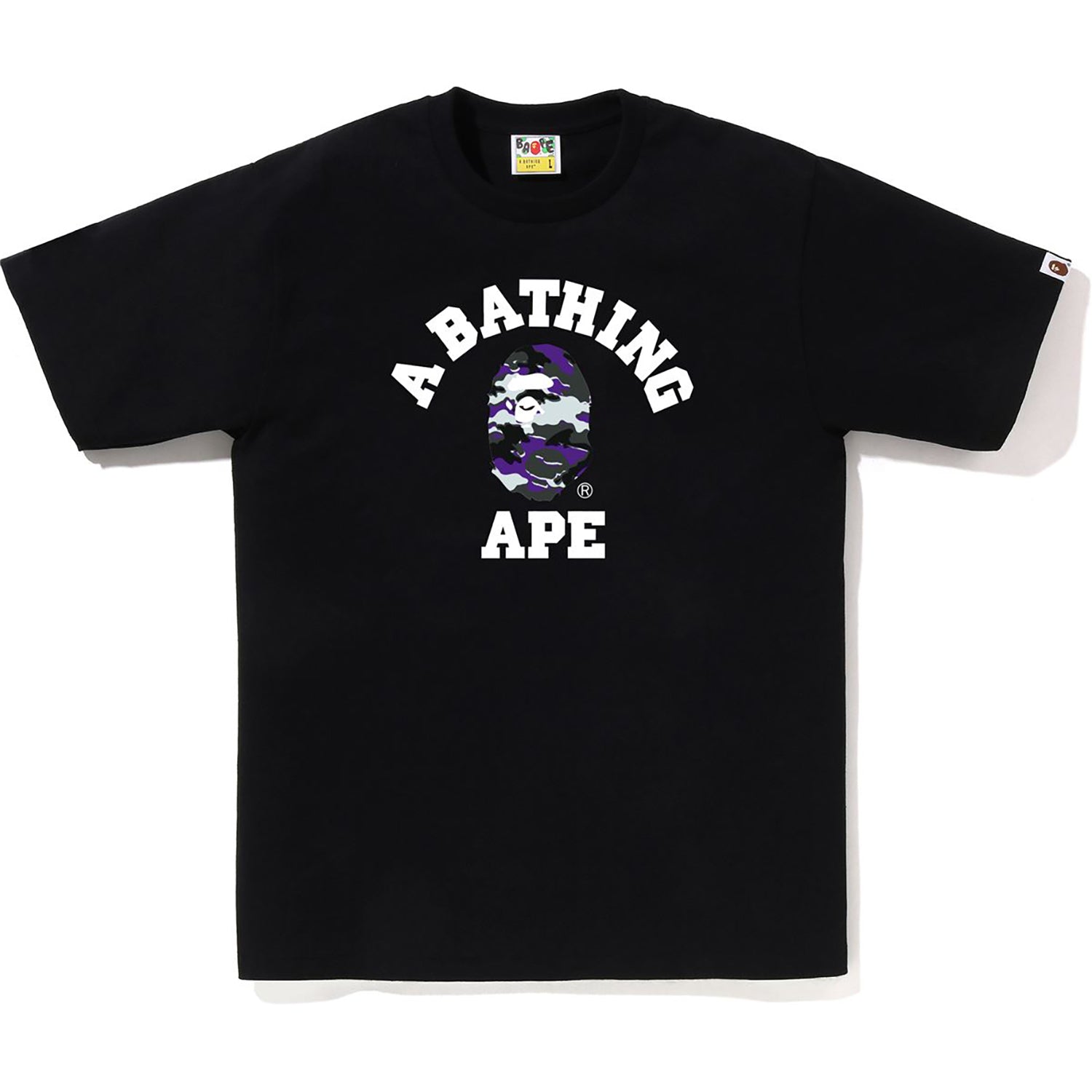GLITCH WOODLAND CAMO COLLEGE TEE MENS – us.bape.com