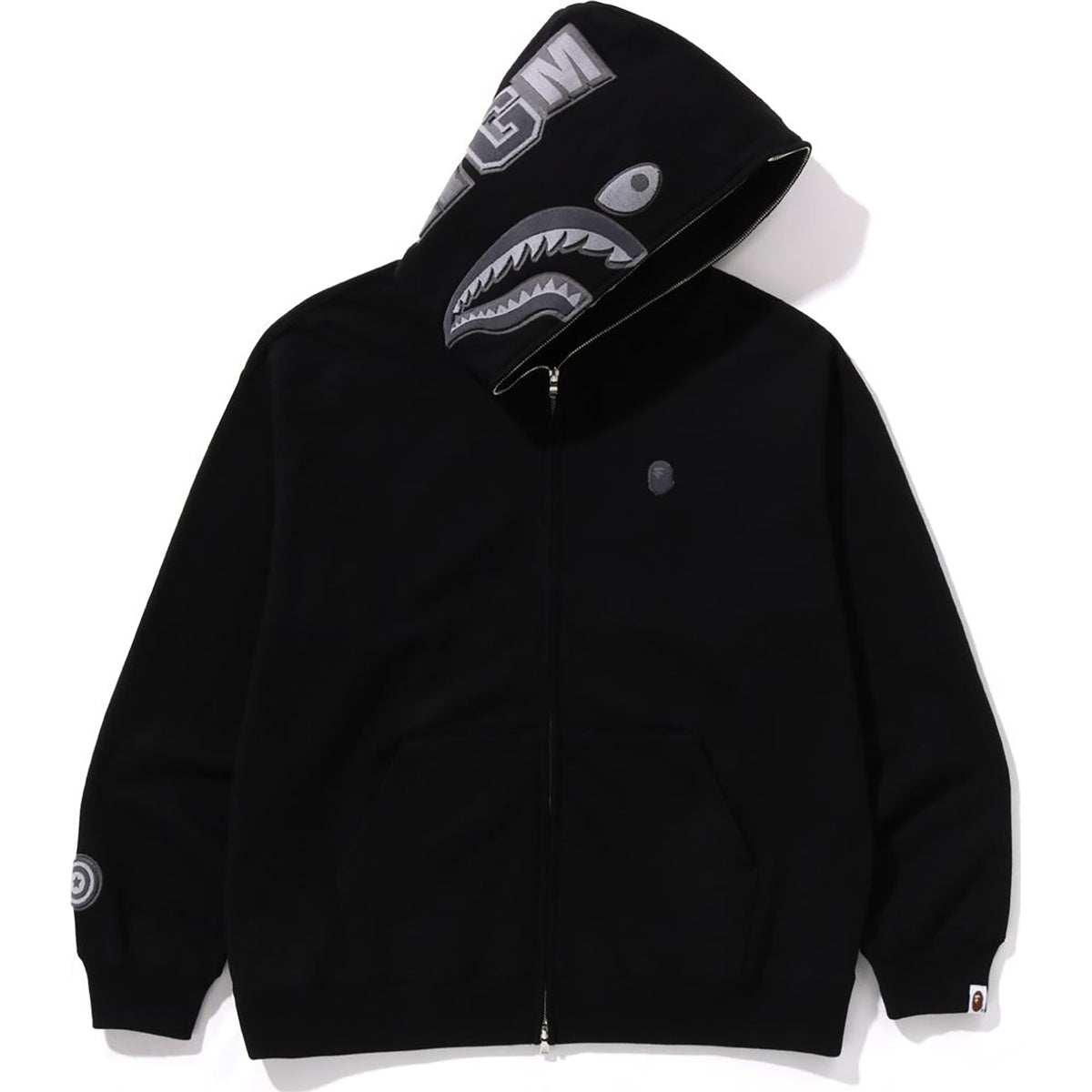 APE HEAD ONE POINT SHARK ZIP HOODIE MENS