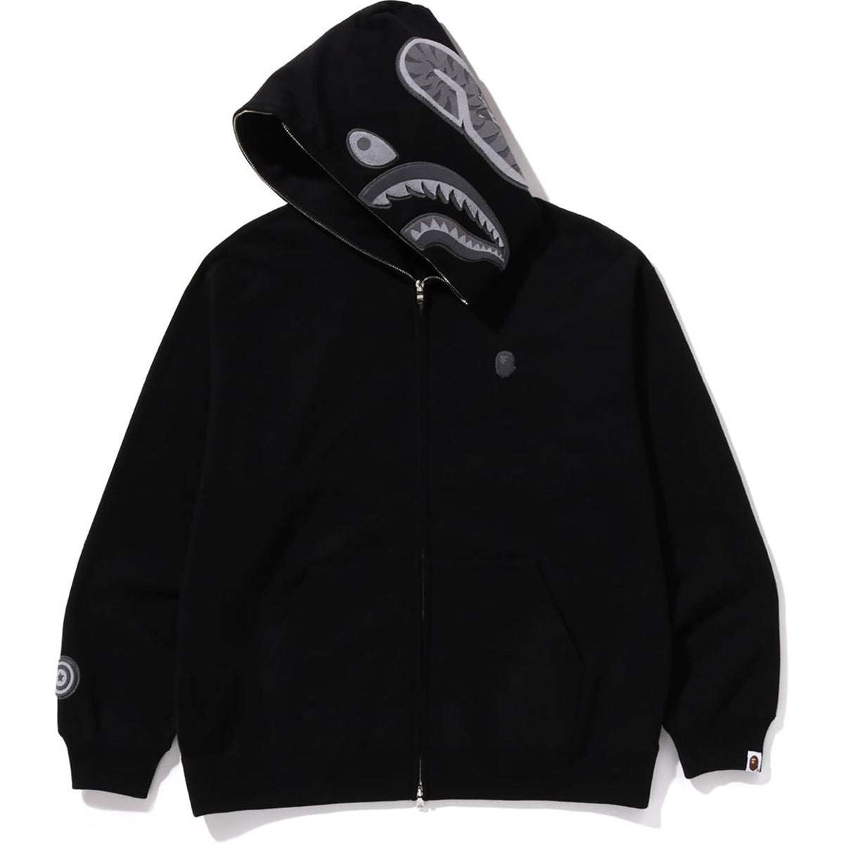 APE HEAD ONE POINT SHARK ZIP HOODIE MENS