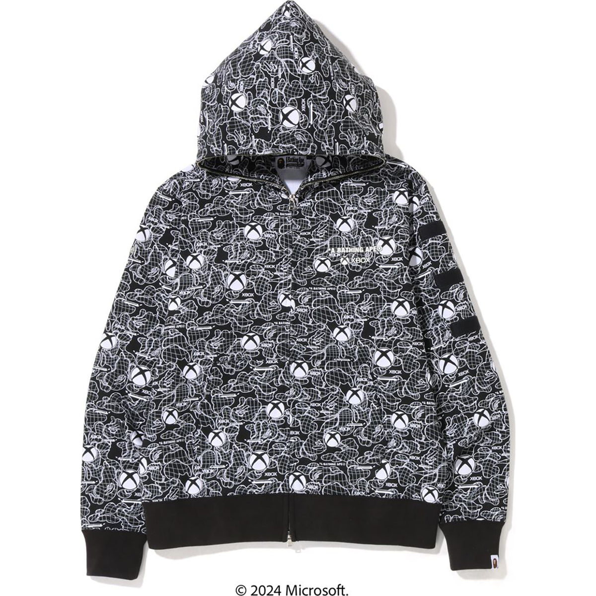 BAPE X XBOX CAMO FULL ZIP HOODIE MENS