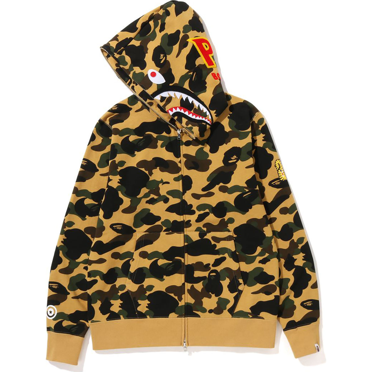 1ST CAMO 2ND SHARK FULL ZIP HOODIE MENS