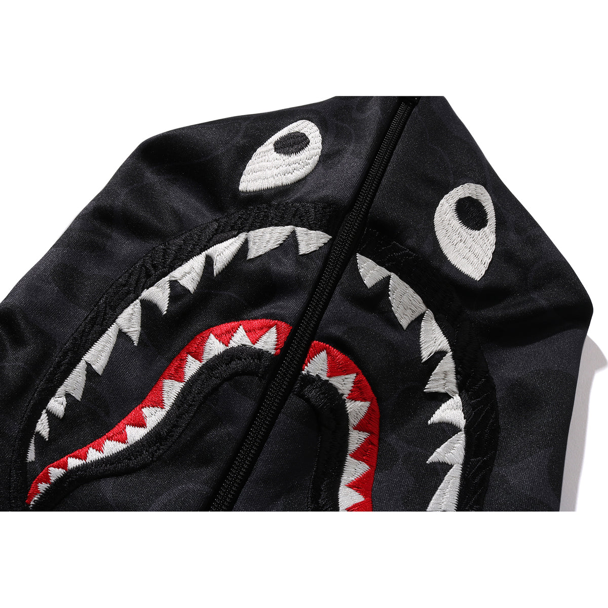 BAPE MENS SOLID CAMO RELAXED FIT SHARK FULL ZIP HOODIE JACKET