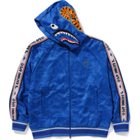 BAPE MENS SOLID CAMO RELAXED FIT SHARK FULL ZIP HOODIE JACKET