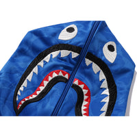 BAPE MENS SOLID CAMO RELAXED FIT SHARK FULL ZIP HOODIE JACKET