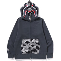 1ST CAMO SHARK FULL ZIP DOUBLE HOODIE MENS