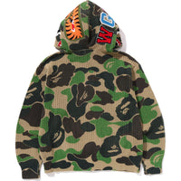 ABC CAMO CROCHET RELAXED FIT SHARK FULL ZIP HOODIE MENS