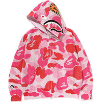 ABC CAMO CROCHET RELAXED FIT SHARK FULL ZIP HOODIE MENS