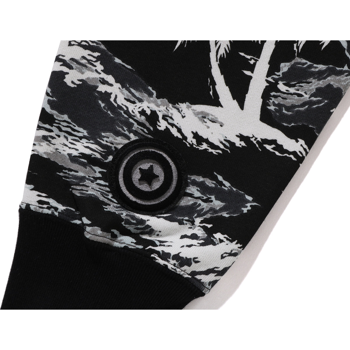 PALM TREE CAMO RELAXED FIT SHARK FULL ZIP HOODIE MENS