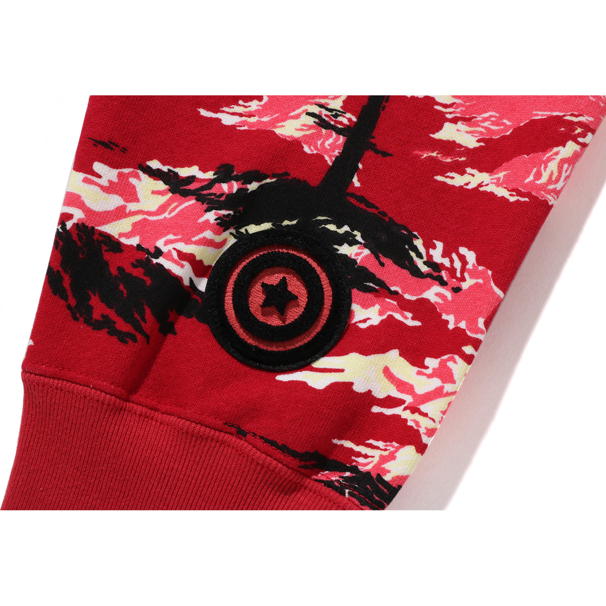 PALM TREE CAMO RELAXED FIT SHARK FULL ZIP HOODIE MENS