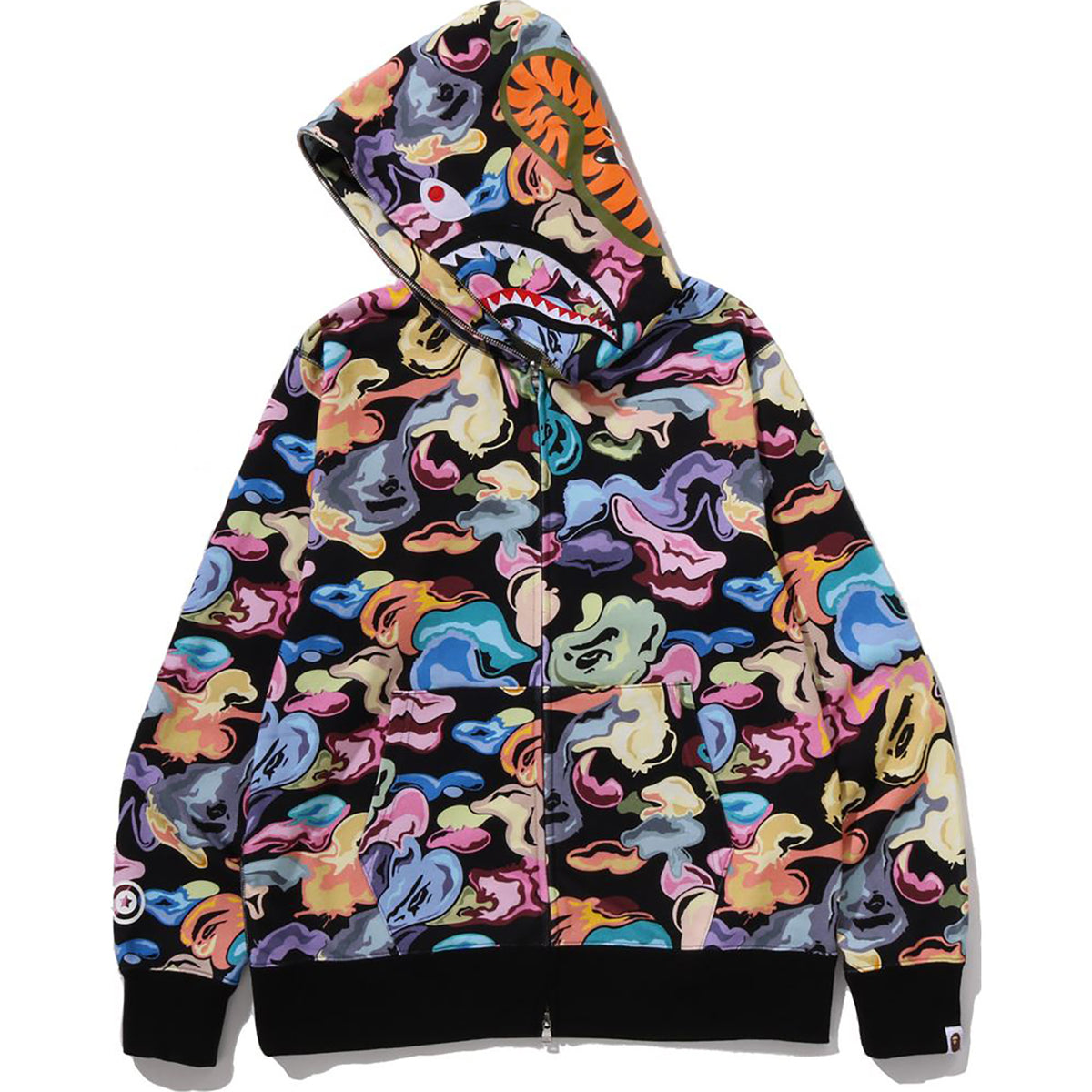 ART CAMO SHARK FULL ZIP HOODIE MENS