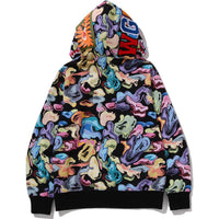 ART CAMO SHARK FULL ZIP HOODIE MENS
