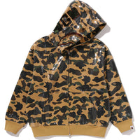 1ST CAMO SEQUIN SHARK RELAXED FIT FULL ZIP HOODIE MENS