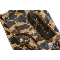 1ST CAMO SEQUIN SHARK RELAXED FIT FULL ZIP HOODIE MENS