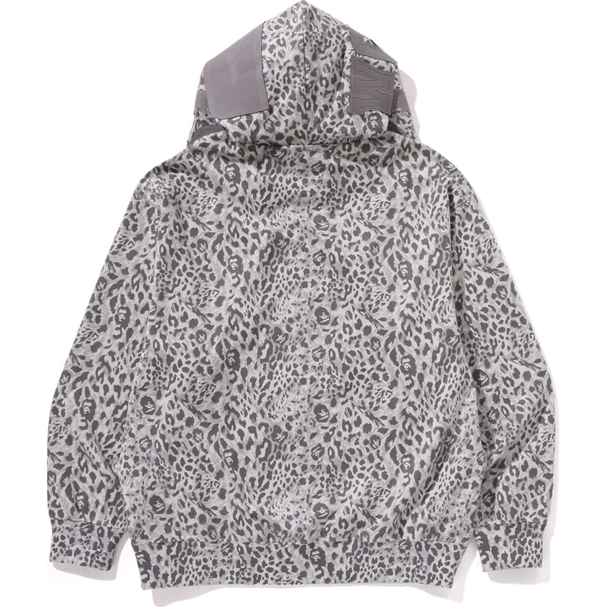 WILD LEOPARD PATTERN SHARK RELAXED FIT FULL ZIP HOODIE MENS