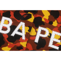 1ST CAMO BAPE LOGO RHINESTONE RELAXED FIT FULL ZIP HOODIE MENS