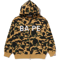 1ST CAMO BAPE LOGO RHINESTONE RELAXED FIT FULL ZIP HOODIE MENS